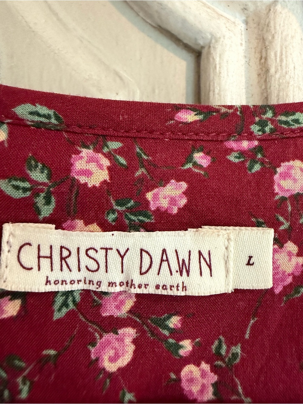 CHRISTY DAWN 🍃🌺 SIMPLE DAWN DRESS in ROSETTE ROUGE, SIZE L - Picture 8 of 10